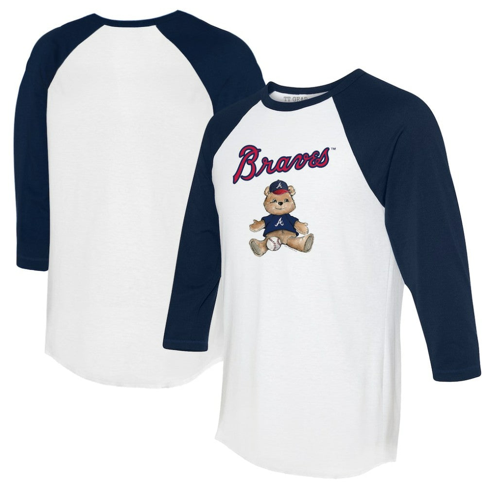 Atlanta Braves Tiny Turnip Women's Teddy Boy 3/4-Sleeve Raglan T-Shirt - MLB