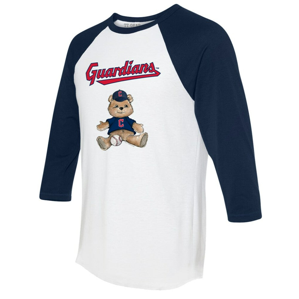 Cleveland Guardians Tiny Turnip Women's Teddy Boy 3/4-Sleeve Raglan T-Shirt - MLB