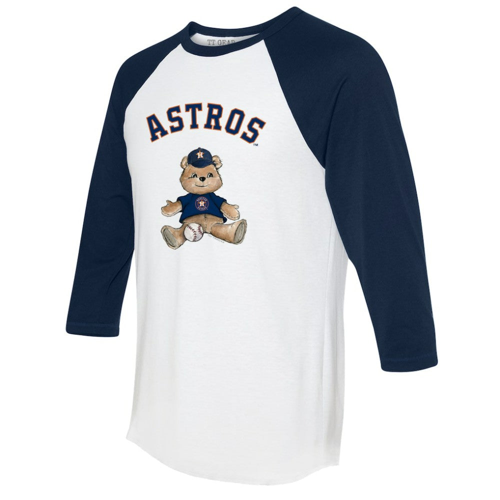 Houston Astros Tiny Turnip Women's Teddy Boy 3/4-Sleeve Raglan T-Shirt - MLB
