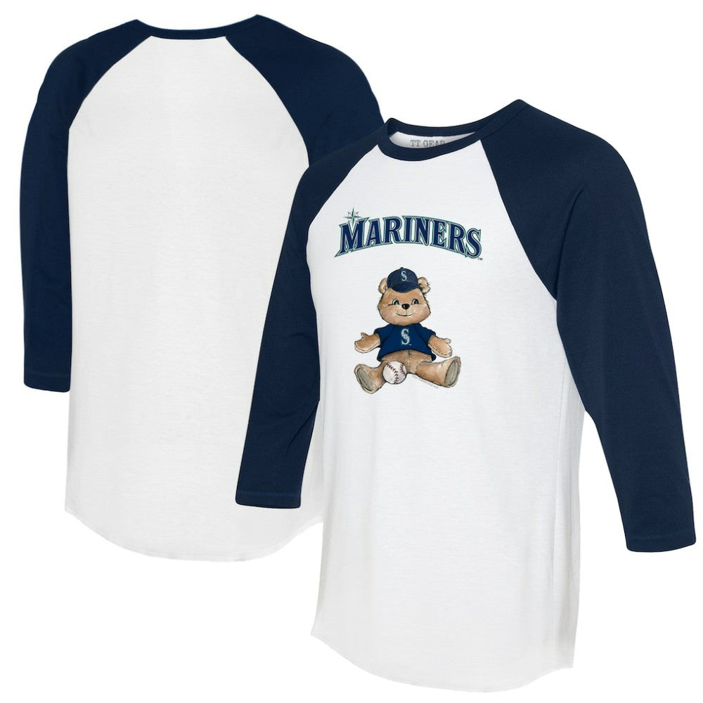 Seattle Mariners Tiny Turnip Women's Teddy Boy 3/4-Sleeve Raglan T-Shirt - MLB