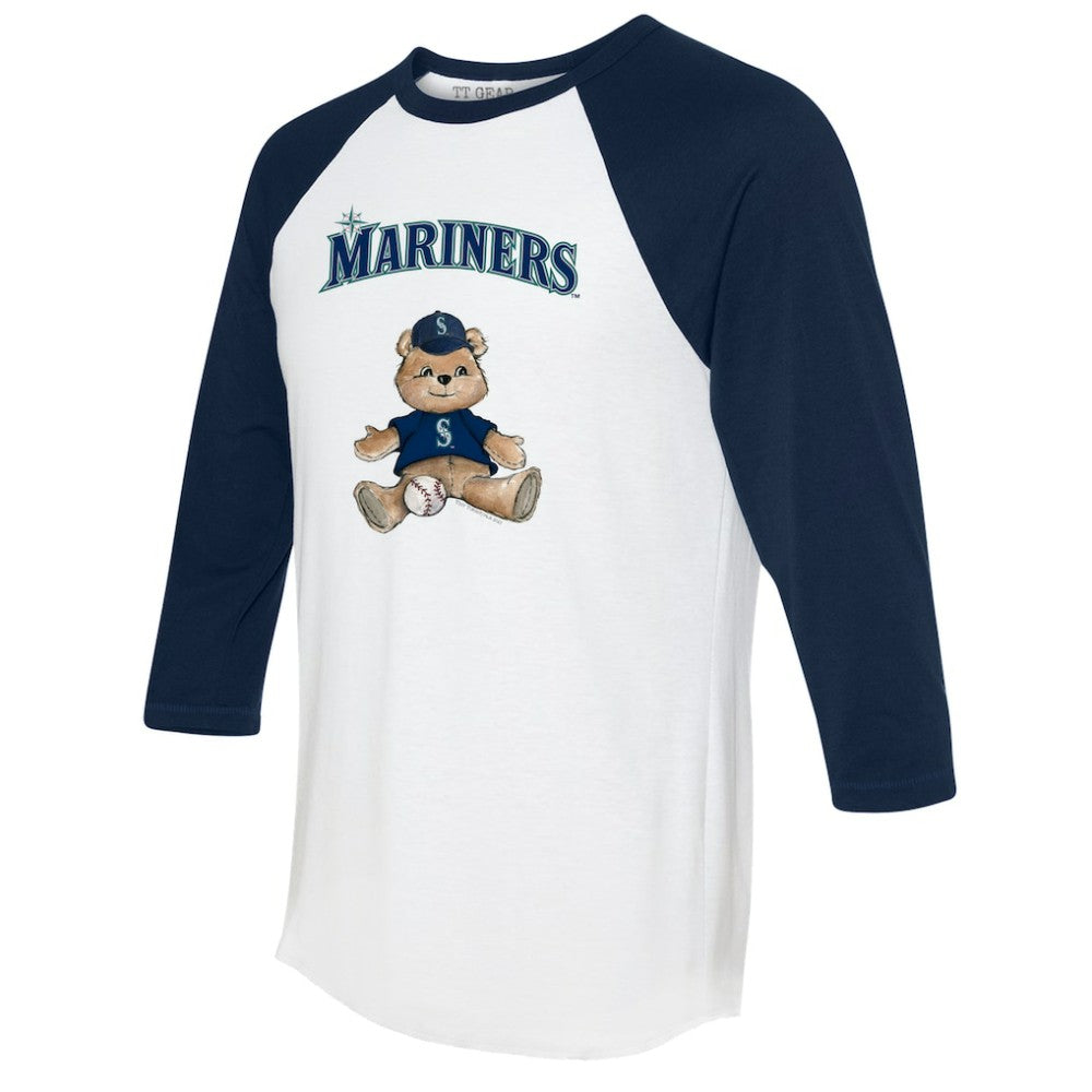 Seattle Mariners Tiny Turnip Women's Teddy Boy 3/4-Sleeve Raglan T-Shirt - MLB