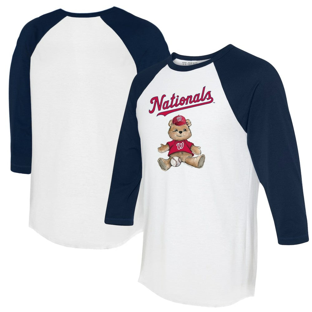 Washington Nationals Tiny Turnip Women's Teddy Boy 3/4-Sleeve Raglan T-Shirt - MLB