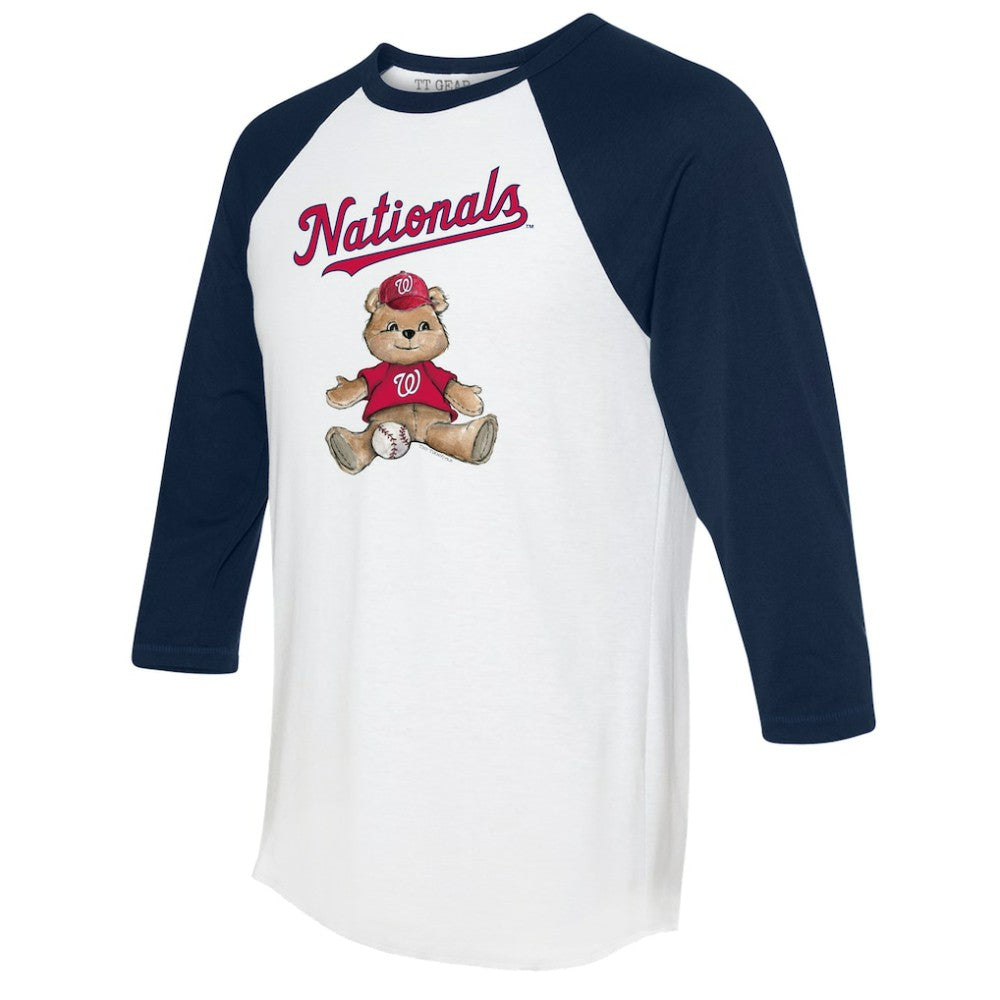Washington Nationals Tiny Turnip Women's Teddy Boy 3/4-Sleeve Raglan T-Shirt - MLB