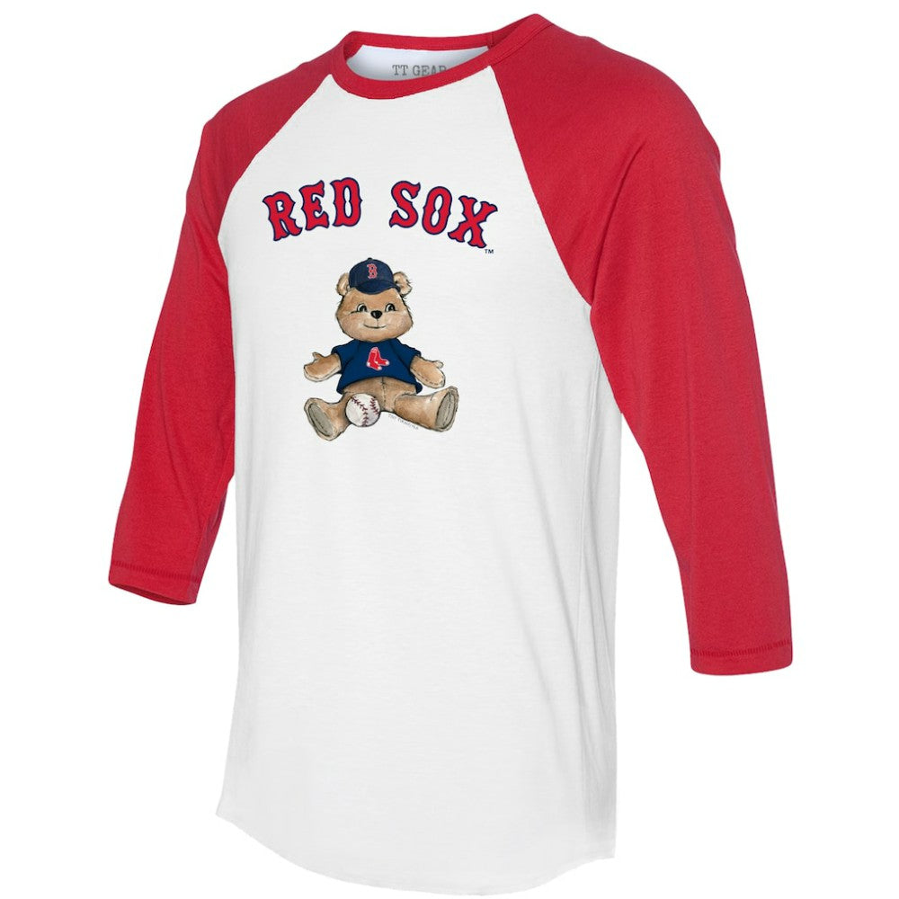 Boston Red Sox Tiny Turnip Women's Teddy Boy 3/4-Sleeve Raglan T-Shirt - MLB