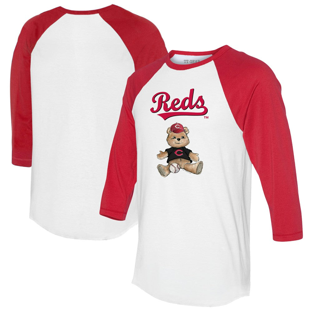 Cincinnati Reds Tiny Turnip Women's Teddy Boy 3/4-Sleeve Raglan T-Shirt - MLB