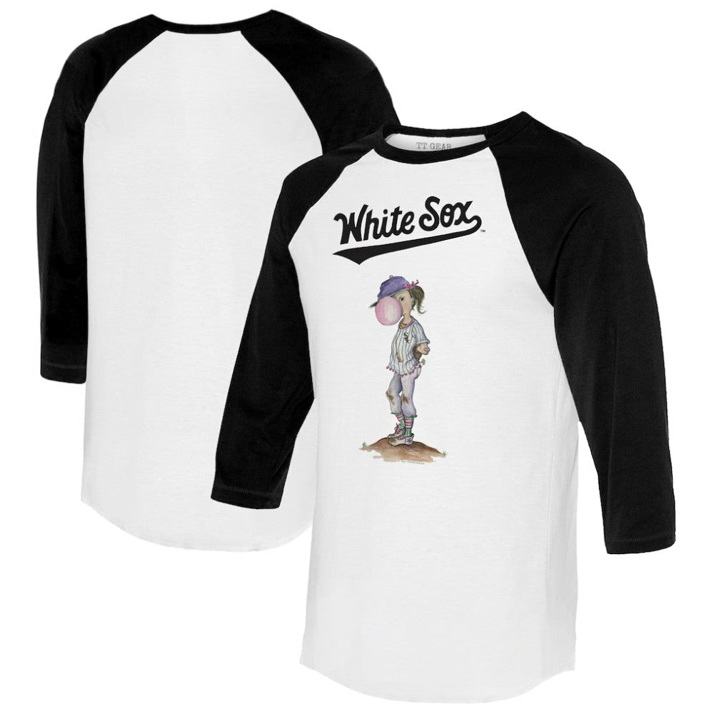 Chicago White Sox Tiny Turnip Women's Bubbles 3/4-Sleeve Raglan T-Shirt - MLB