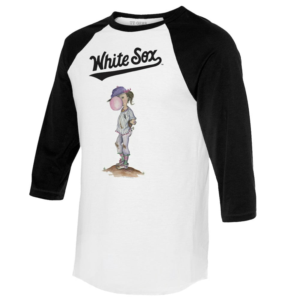 Chicago White Sox Tiny Turnip Women's Bubbles 3/4-Sleeve Raglan T-Shirt - MLB