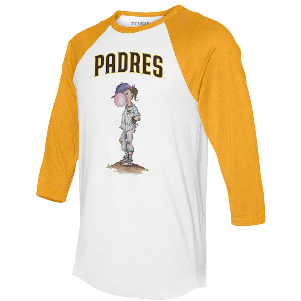 San Diego Padres Tiny Turnip Women's Bubbles 3/4-Sleeve Raglan T-Shirt - MLB