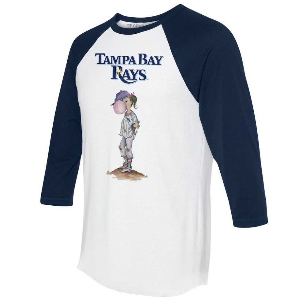 Tampa Bay Rays Tiny Turnip Women's Bubbles 3/4-Sleeve Raglan T-Shirt - MLB