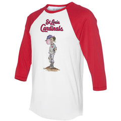 St. Louis Cardinals Tiny Turnip Women's Bubbles 3/4-Sleeve Raglan T-Shirt - MLB