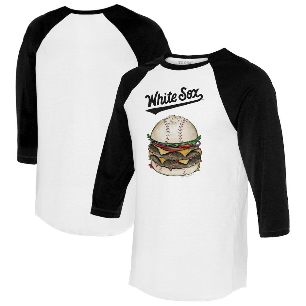Chicago White Sox Tiny Turnip Women's Burger 3/4-Sleeve Raglan T-Shirt - MLB