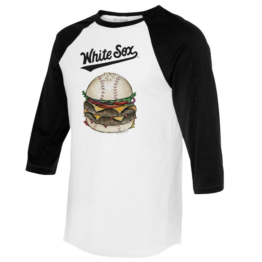 Chicago White Sox Tiny Turnip Women's Burger 3/4-Sleeve Raglan T-Shirt - MLB