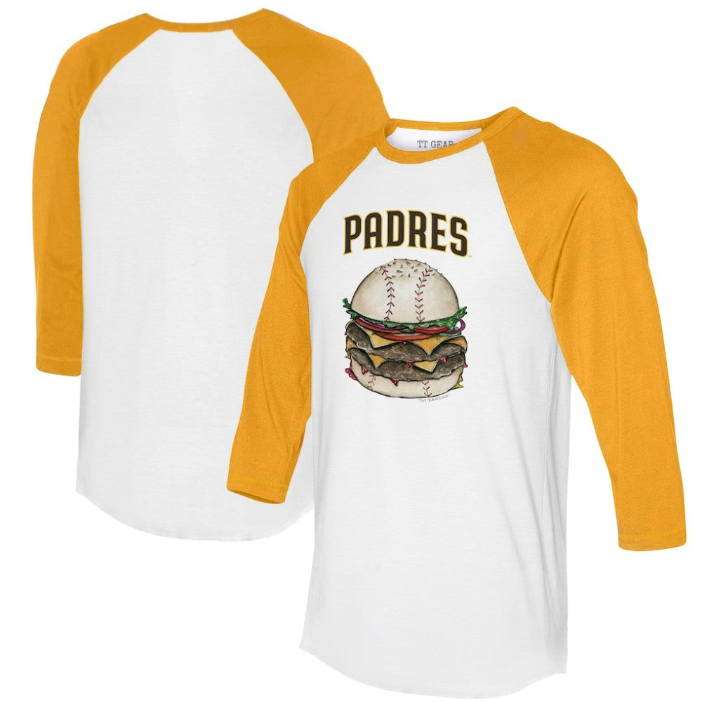 San Diego Padres Tiny Turnip Women's Burger 3/4-Sleeve Raglan T-Shirt - MLB