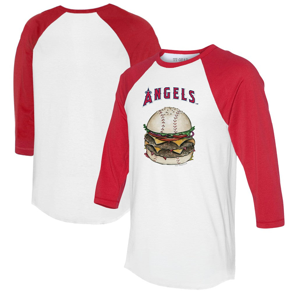 Los Angeles Angels Tiny Turnip Women's Burger 3/4-Sleeve Raglan T-Shirt - MLB