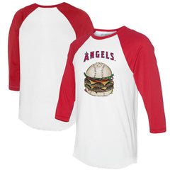 Los Angeles Angels Tiny Turnip Women's Burger 3/4-Sleeve Raglan T-Shirt - MLB