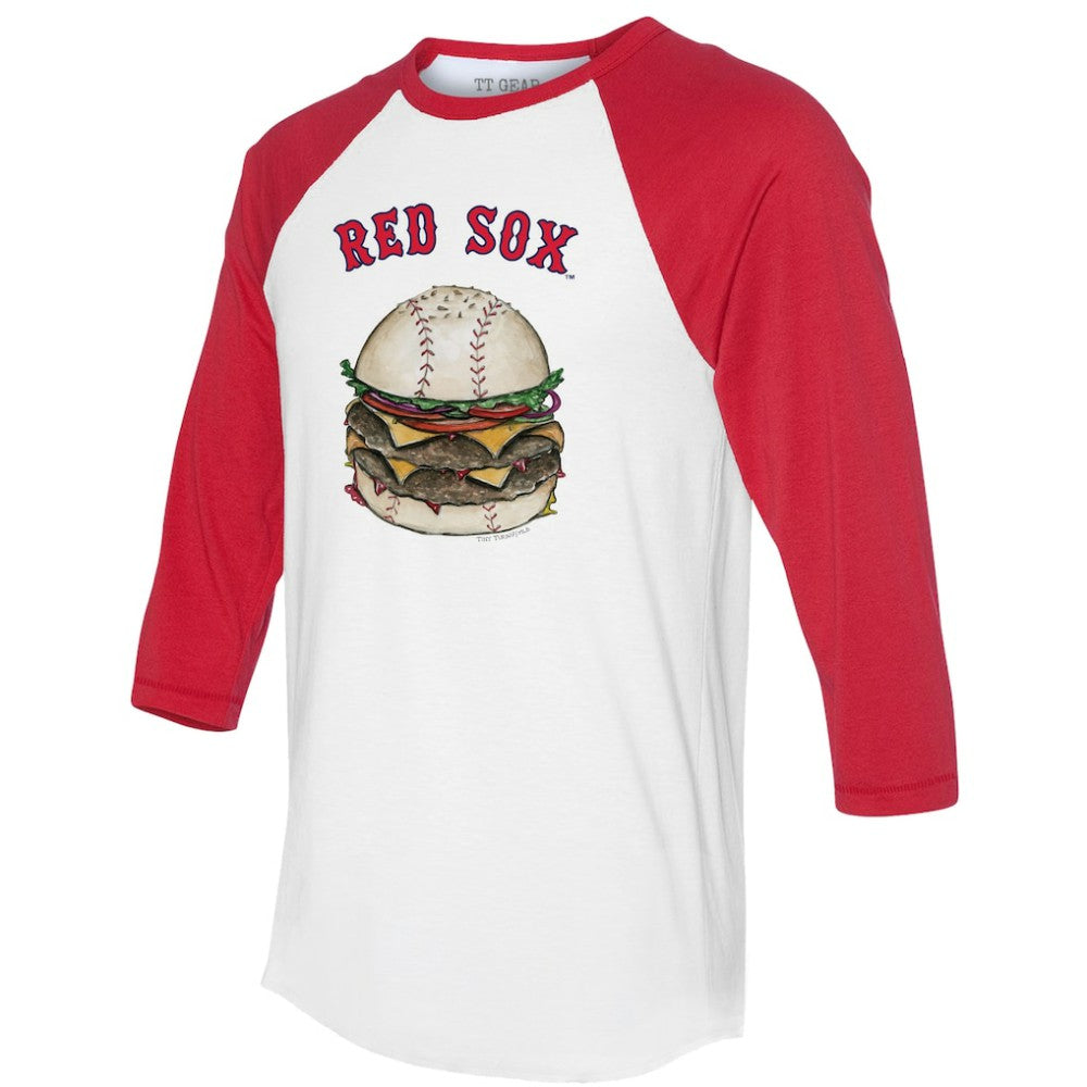 Boston Red Sox Tiny Turnip Women's Burger 3/4-Sleeve Raglan T-Shirt - MLB