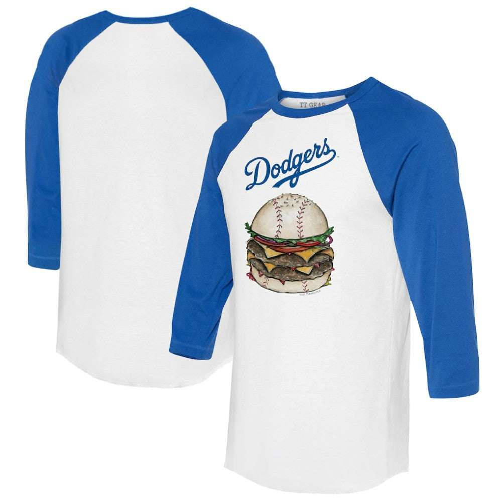 Los Angeles Dodgers Tiny Turnip Women's Burger 3/4-Sleeve Raglan T-Shirt - MLB