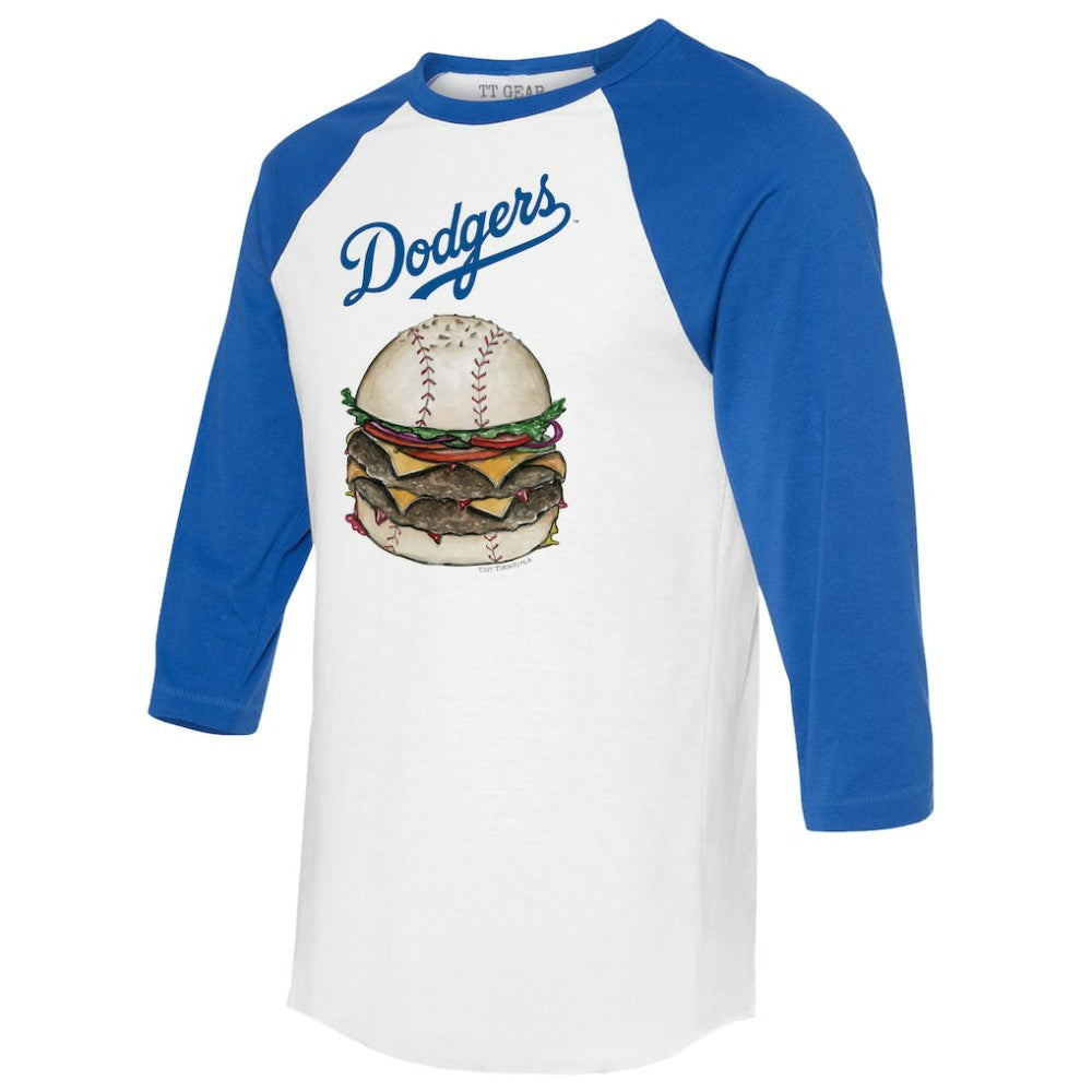 Los Angeles Dodgers Tiny Turnip Women's Burger 3/4-Sleeve Raglan T-Shirt - MLB