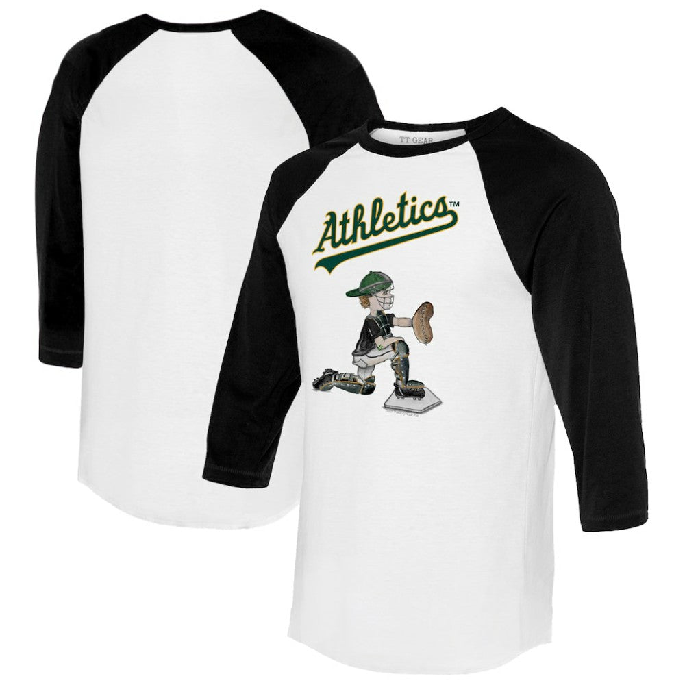 Athletics Tiny Turnip Women's Caleb 3/4-Sleeve Raglan T-Shirt - MLB