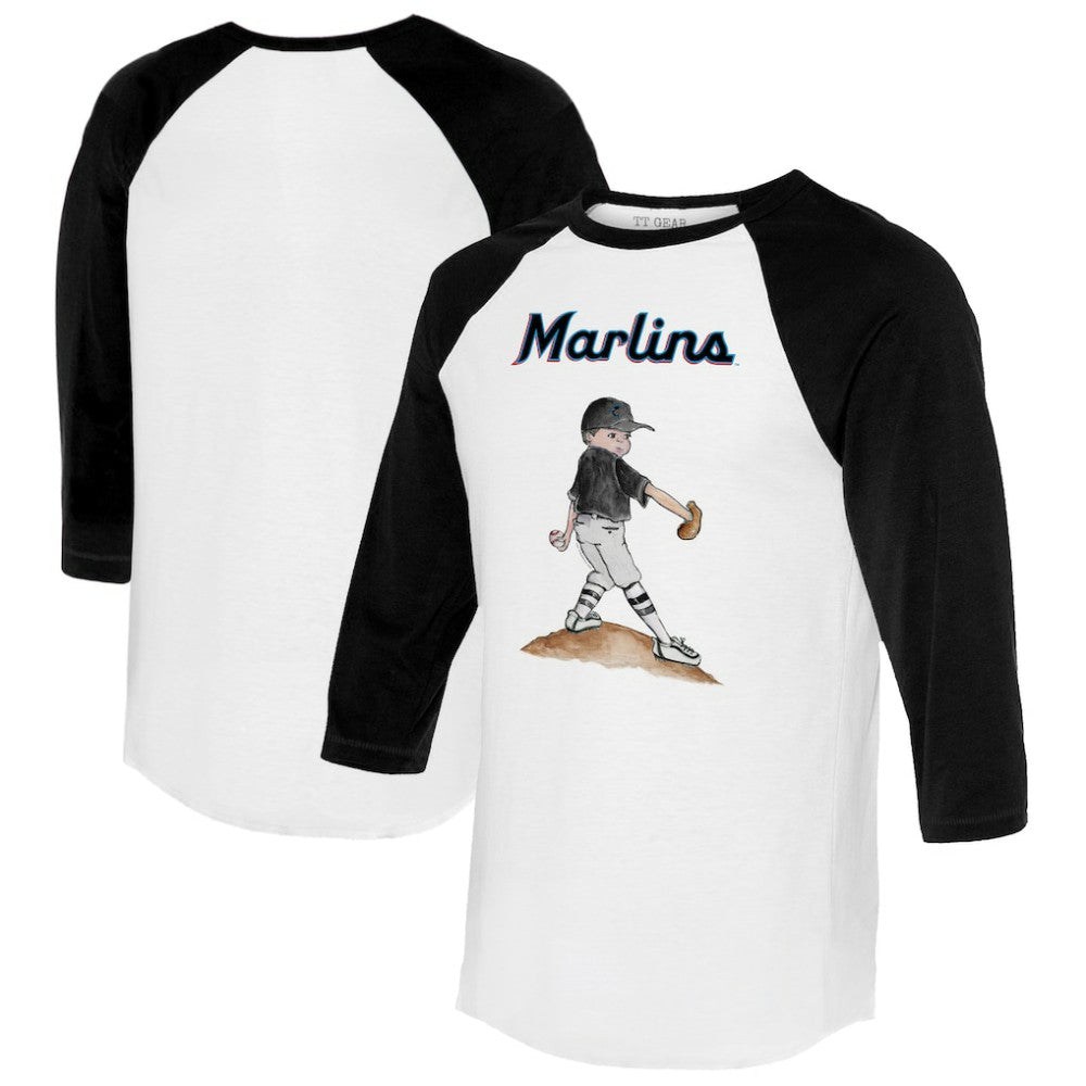 Miami Marlins Tiny Turnip Women's Clemente 3/4-Sleeve Raglan T-Shirt - MLB