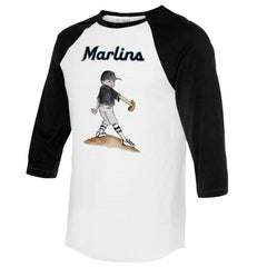 Miami Marlins Tiny Turnip Women's Clemente 3/4-Sleeve Raglan T-Shirt - MLB