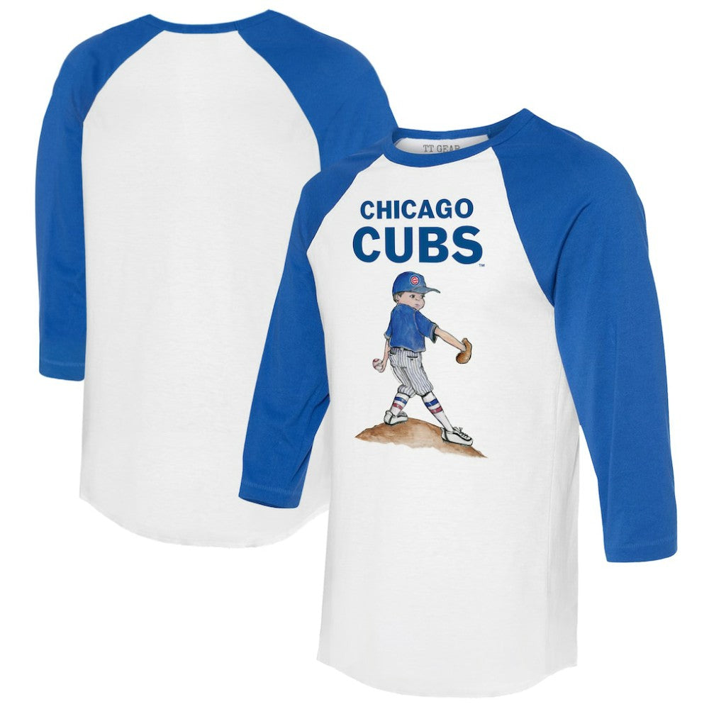 Chicago Cubs Tiny Turnip Women's Clemente 3/4-Sleeve Raglan T-Shirt - MLB