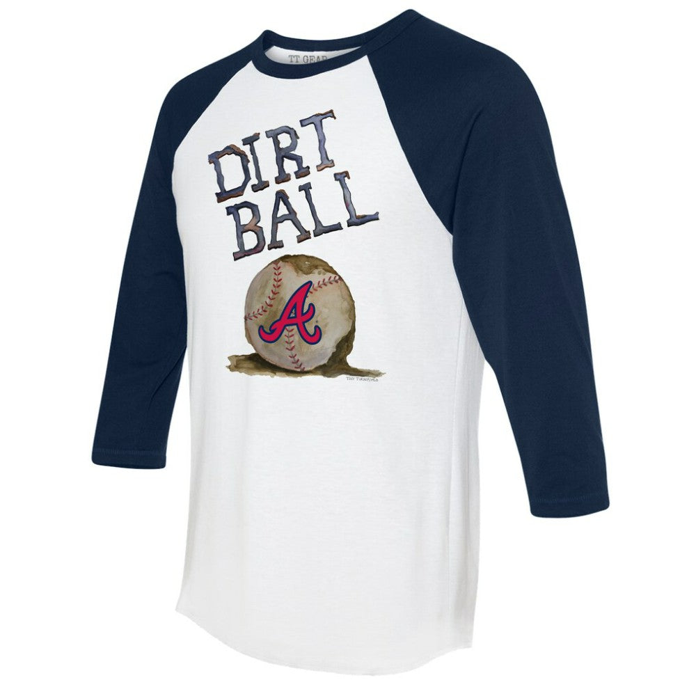Atlanta Braves Tiny Turnip Women's Dirt Ball 3/4-Sleeve Raglan T-Shirt - MLB