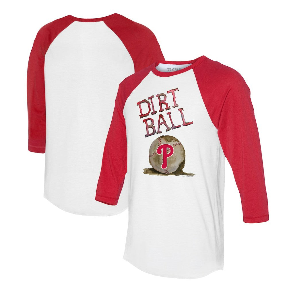 Philadelphia Phillies Tiny Turnip Women's Dirt Ball 3/4-Sleeve Raglan T-Shirt - MLB