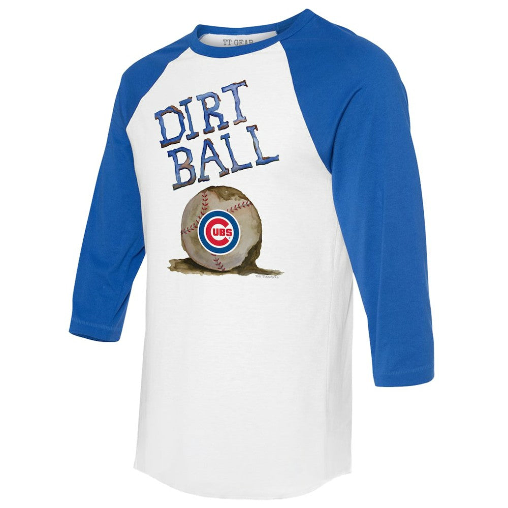 Chicago Cubs Tiny Turnip Women's Dirt Ball 3/4-Sleeve Raglan T-Shirt - MLB