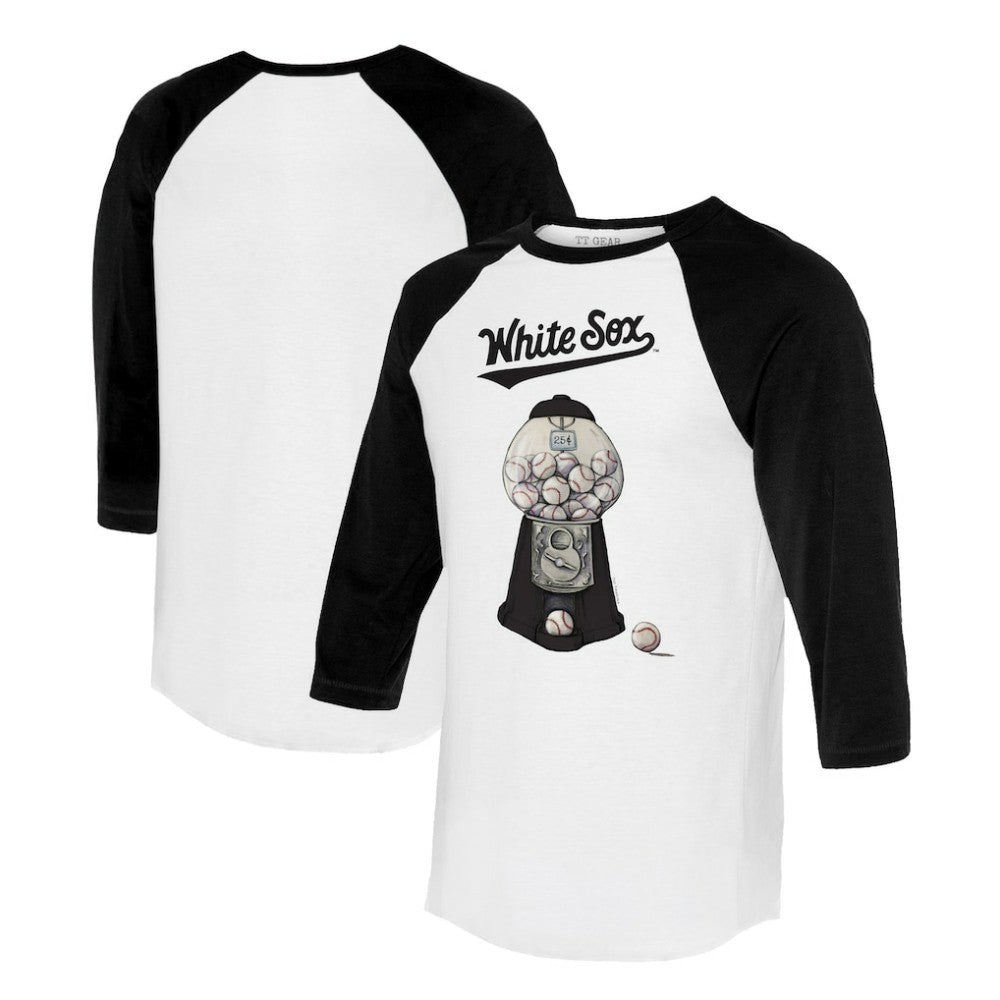 Chicago White Sox Tiny Turnip Women's Gumball Machine 3/4-Sleeve Raglan T-Shirt - MLB
