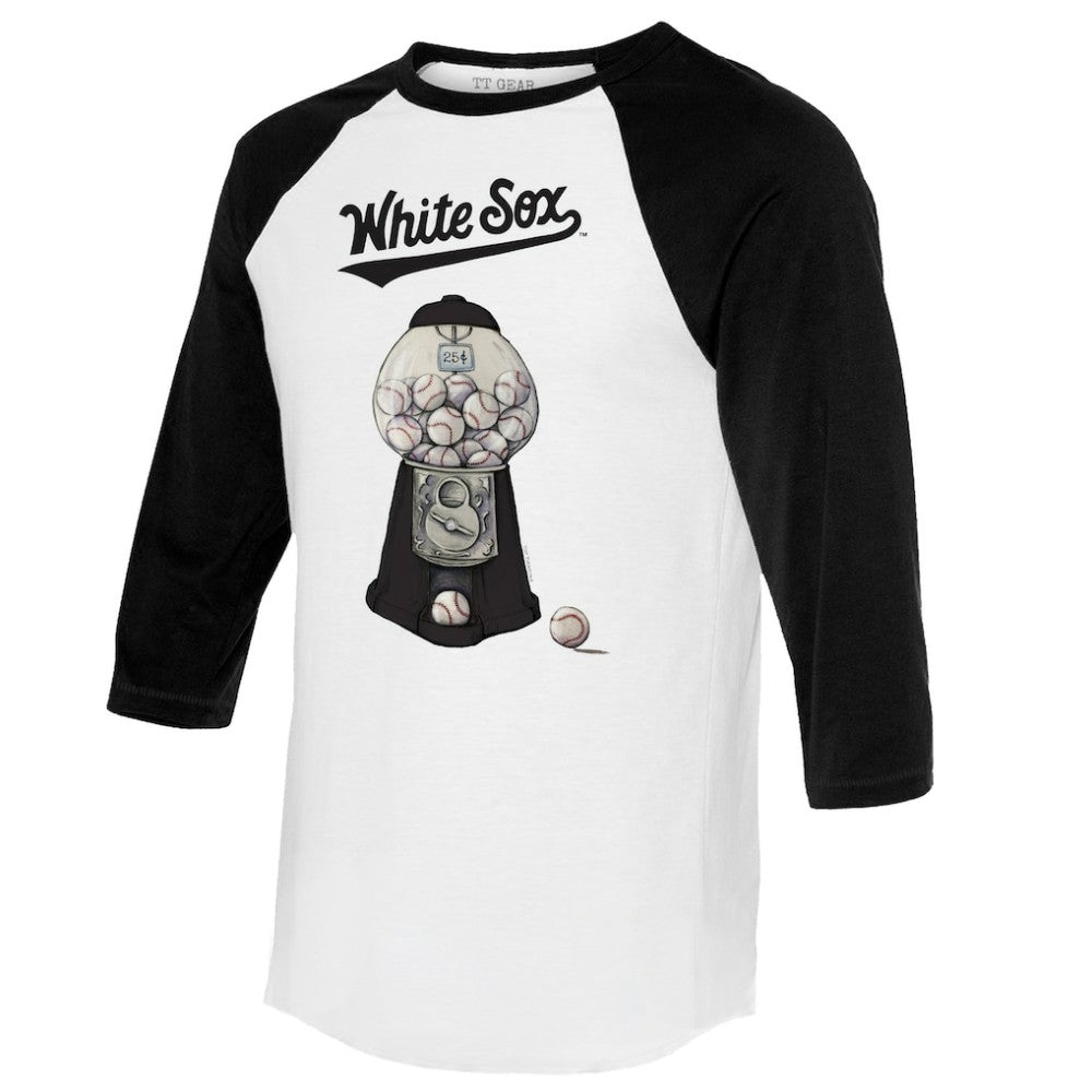 Chicago White Sox Tiny Turnip Women's Gumball Machine 3/4-Sleeve Raglan T-Shirt - MLB