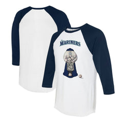 Seattle Mariners Tiny Turnip Women's Gumball Machine 3/4-Sleeve Raglan T-Shirt - MLB