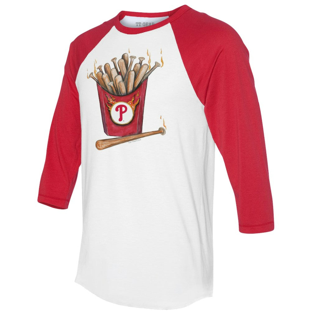Philadelphia Phillies Tiny Turnip Women's Hot Bats 3/4-Sleeve Raglan T-Shirt - MLB