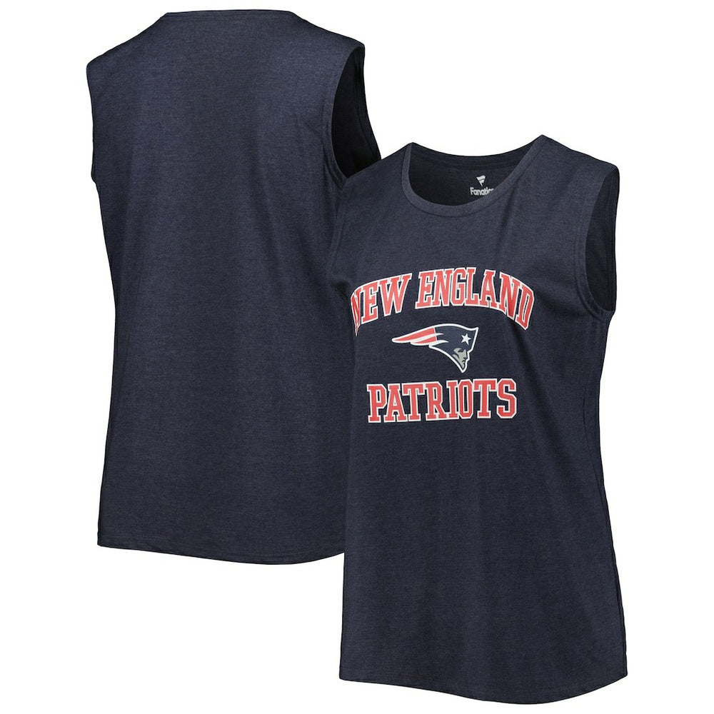 New England Patriots Women's Plus Size Tank Top Heather Navy | Fanatics