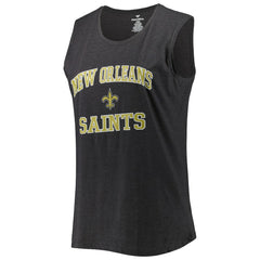 New Orleans Saints Women's Plus Size Tank Top Heather Charcoal | Fanatics
