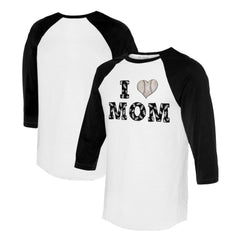 Chicago White Sox Tiny Turnip Women's I Love Mom 3/4-Sleeve Raglan T-Shirt - MLB