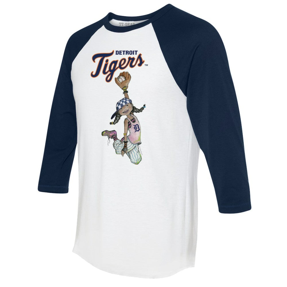 Detroit Tigers Tiny Turnip Women's Jada 3/4-Sleeve Raglan T-Shirt - MLB