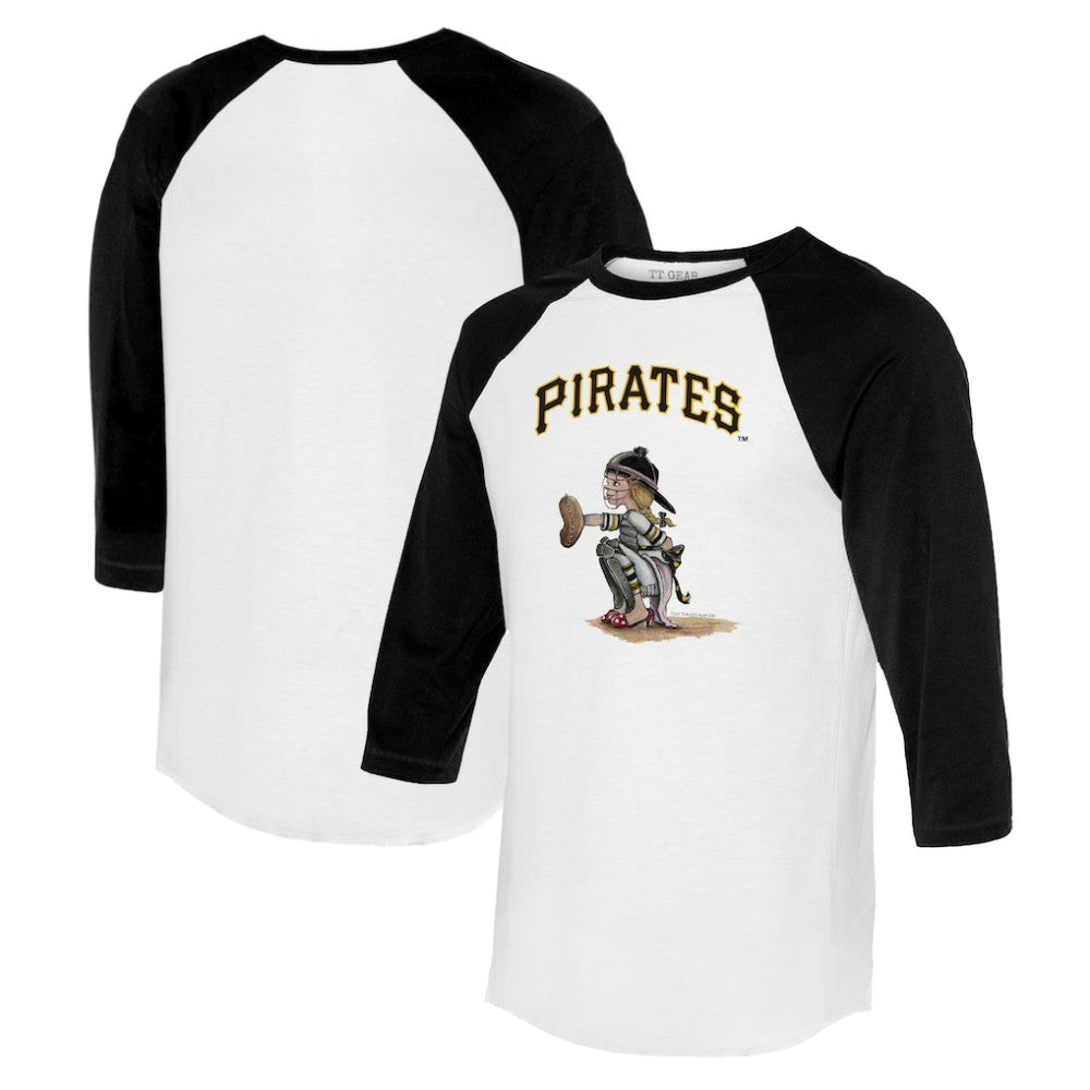 Pittsburgh Pirates Tiny Turnip Women's Kate 3/4-Sleeve Raglan T-Shirt - MLB