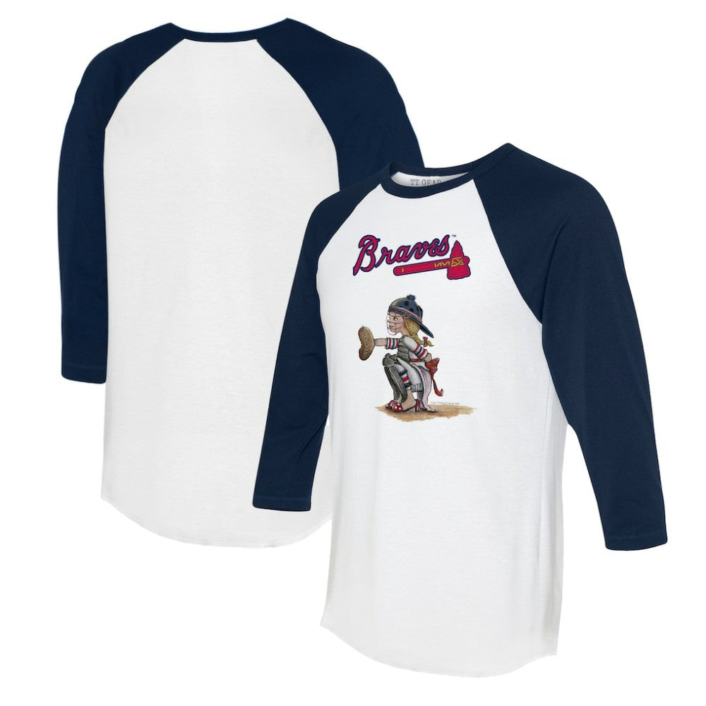 Atlanta Braves Tiny Turnip Women's Kate 3/4-Sleeve Raglan T-Shirt - MLB