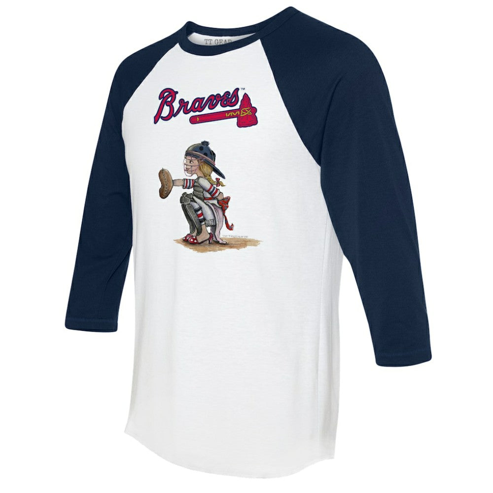 Atlanta Braves Tiny Turnip Women's Kate 3/4-Sleeve Raglan T-Shirt - MLB