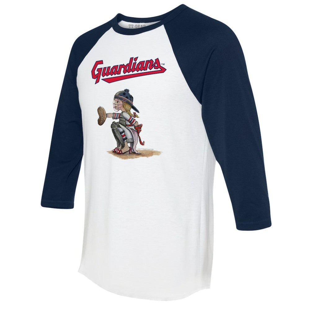 Cleveland Guardians Tiny Turnip Women's Kate 3/4-Sleeve Raglan T-Shirt - MLB