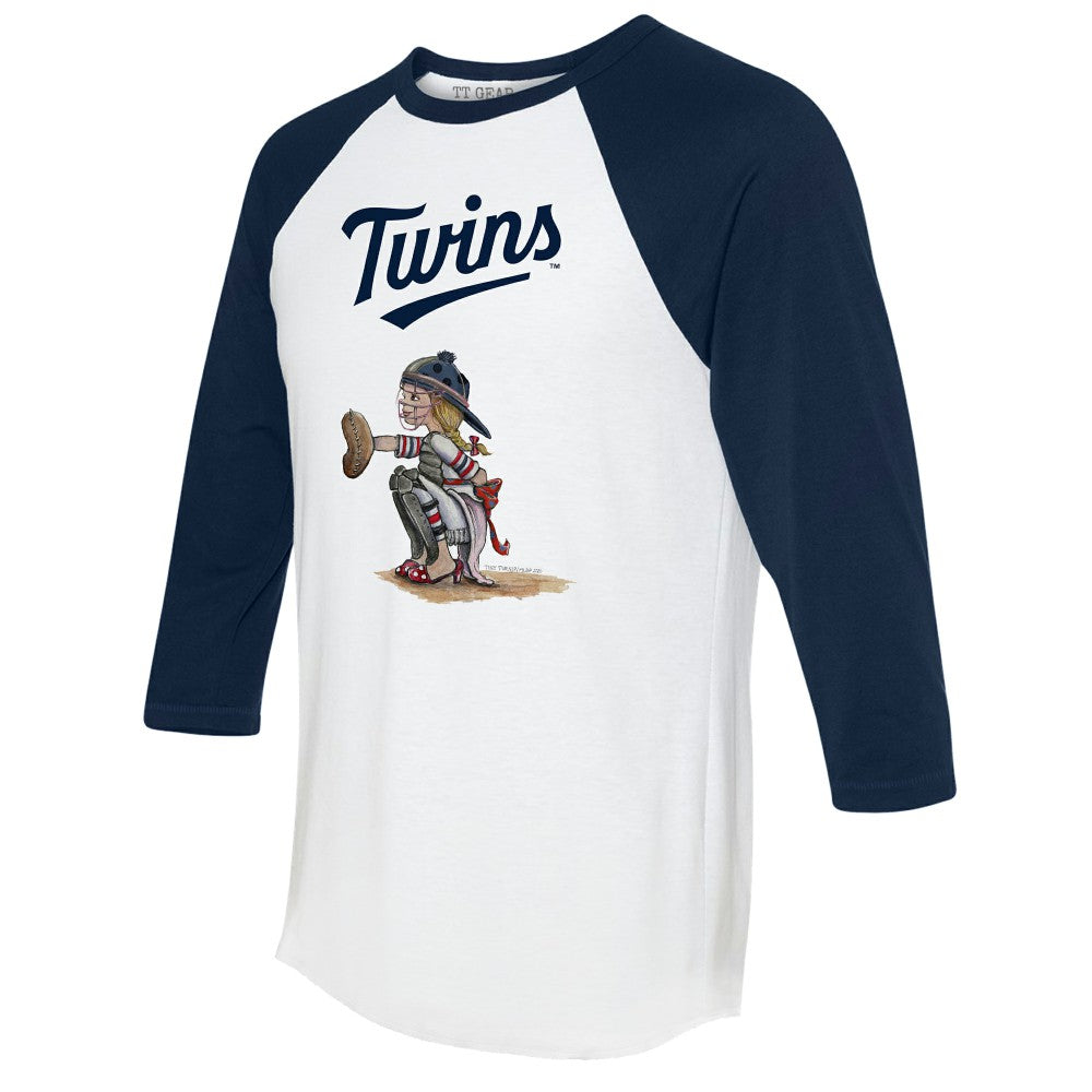 Minnesota Twins Tiny Turnip Women's Kate 3/4-Sleeve Raglan T-Shirt - MLB