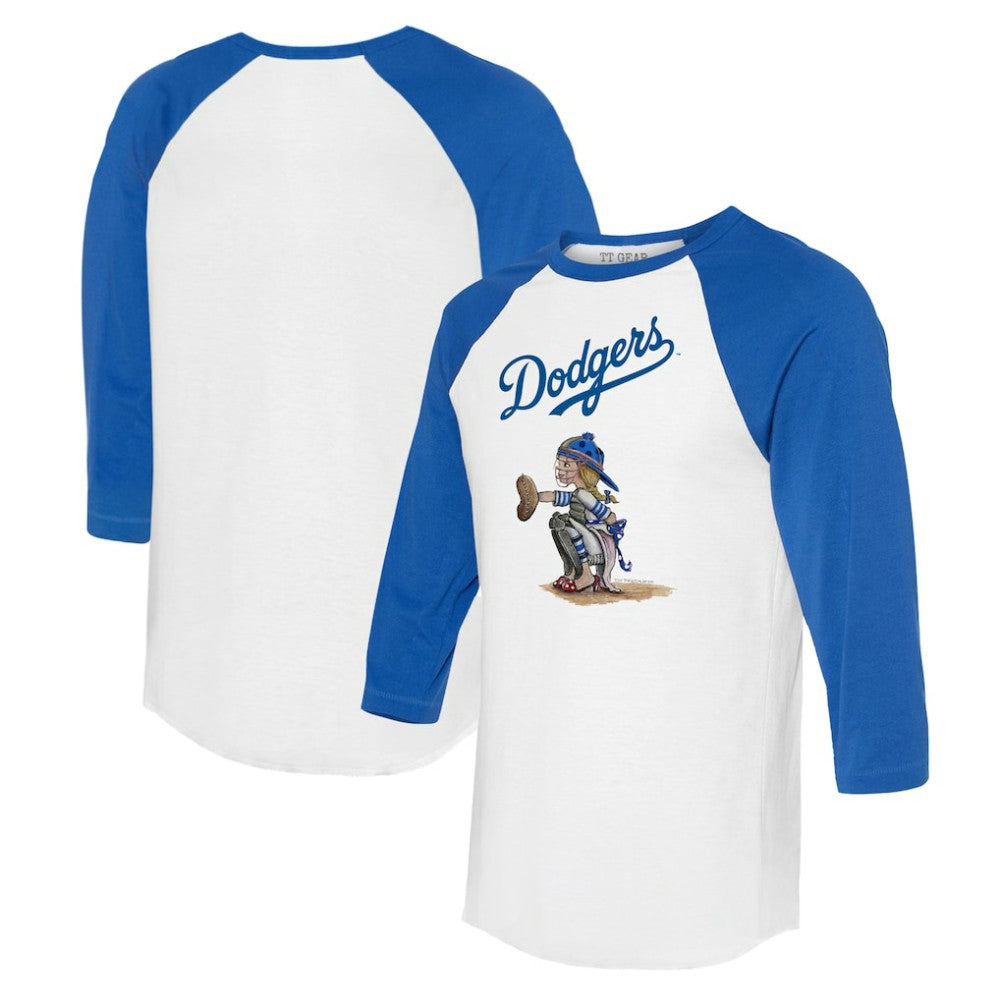 Los Angeles Dodgers Tiny Turnip Women's Kate 3/4-Sleeve Raglan T-Shirt - MLB