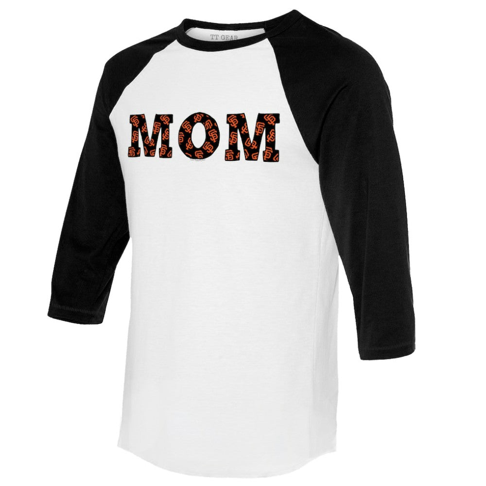 San Francisco Giants Tiny Turnip Women's Logo Mom 3/4-Sleeve Raglan T-Shirt - MLB