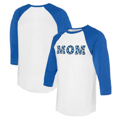 Los Angeles Dodgers Tiny Turnip Women's Logo Mom 3/4-Sleeve Raglan T-Shirt - MLB
