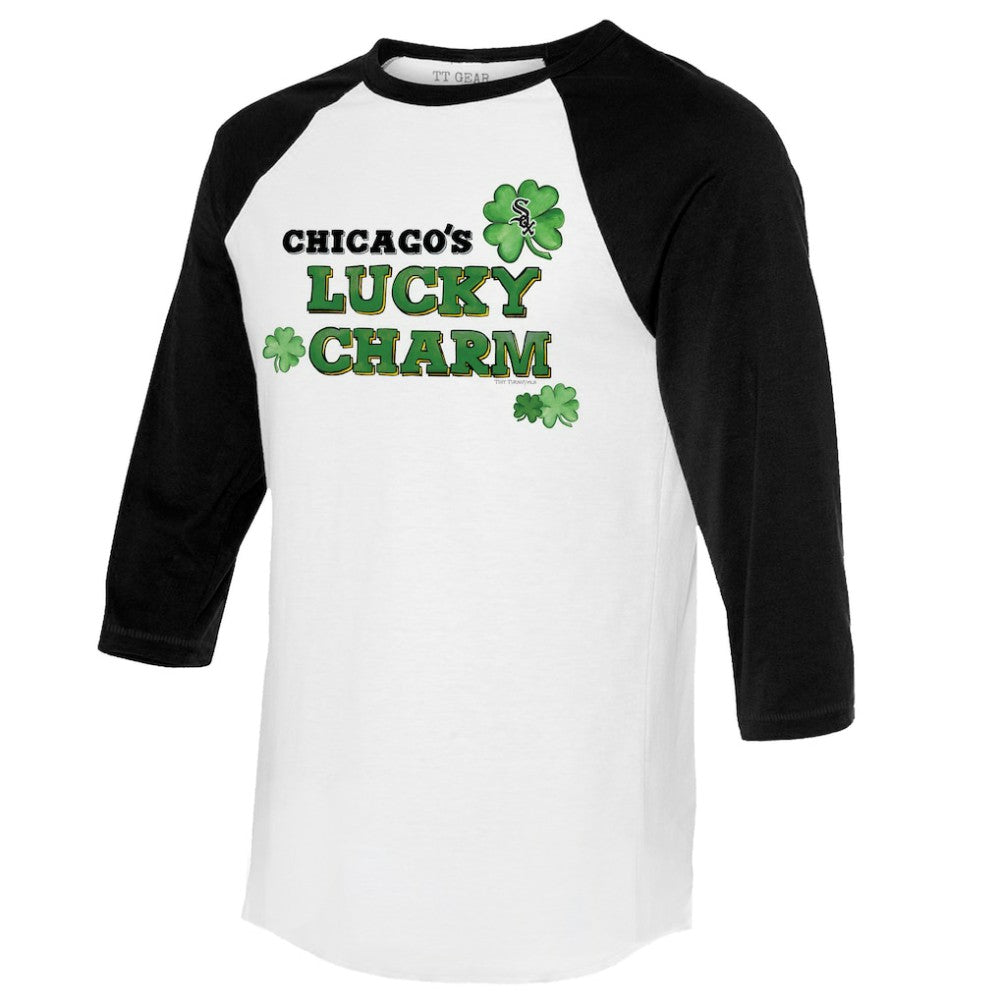 Chicago White Sox Tiny Turnip Women's Lucky Charm 3/4-Sleeve Raglan T-Shirt - MLB