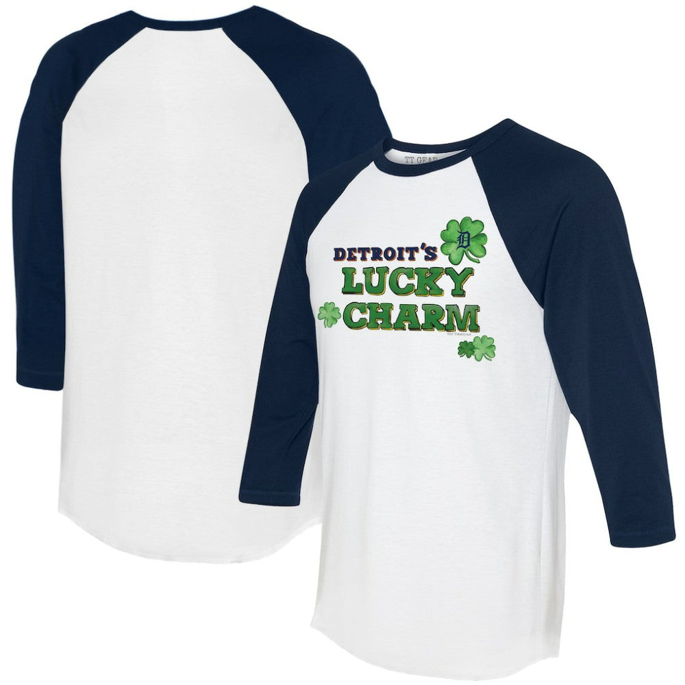 Detroit Tigers Tiny Turnip Women's Lucky Charm 3/4-Sleeve Raglan T-Shirt - MLB