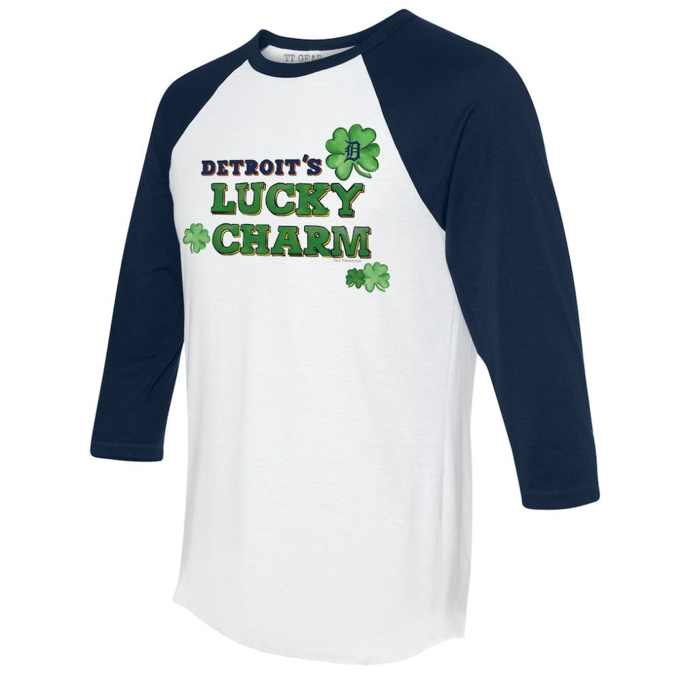 Detroit Tigers Tiny Turnip Women's Lucky Charm 3/4-Sleeve Raglan T-Shirt - MLB