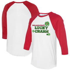 Philadelphia Phillies Tiny Turnip Women's Lucky Charm 3/4-Sleeve Raglan T-Shirt - MLB