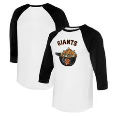 San Francisco Giants Tiny Turnip Women's Nacho Helmet 3/4-Sleeve Raglan T-Shirt - MLB